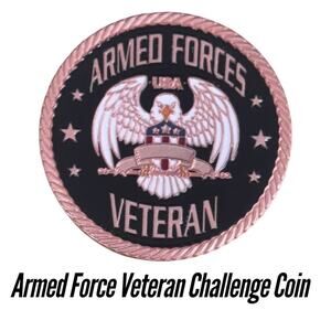 Armed Force Veteren Challenge Coin  collectible Coin